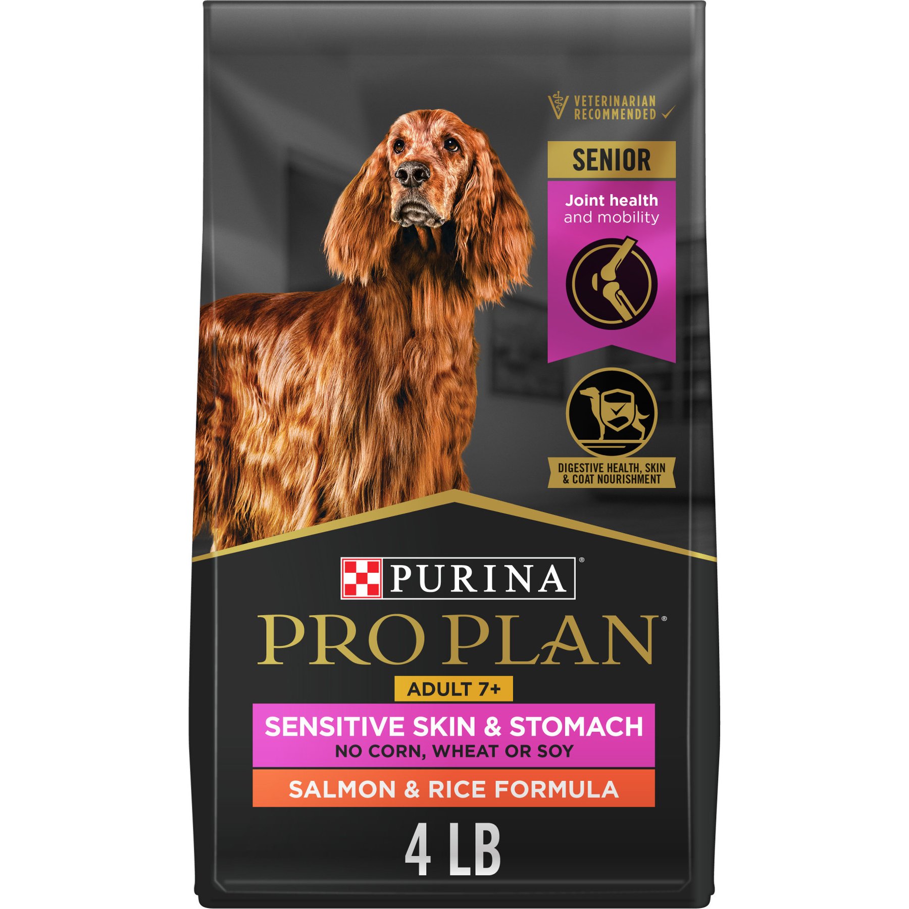 غذای خشک پورینا پرو پلن سگ مسن سنسیتیو سالمون و برنج ۱.۸۱ کیلوگرم | Purina Pro Plan Sensitive Senior Salmon & Rice 4lb