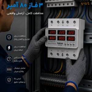 محافظ ولتاژ ۳فاز ۸۰آمپر تایو