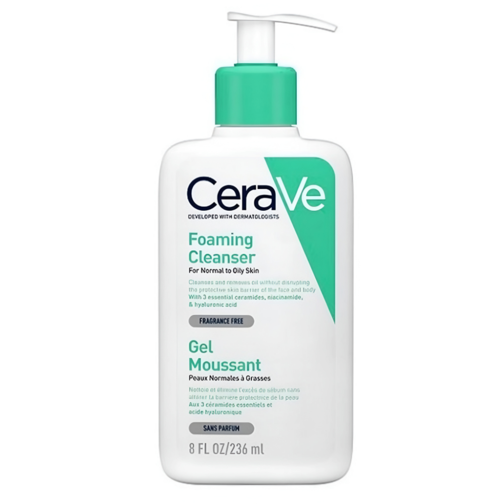 ژل شستشوی صورت سراوی مناسب پوست نرمال تا چرب Cerave