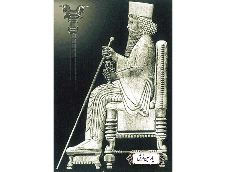 نخ و نقشه تابلو فرش تندیس داریوش بزرگ - کد NT4254