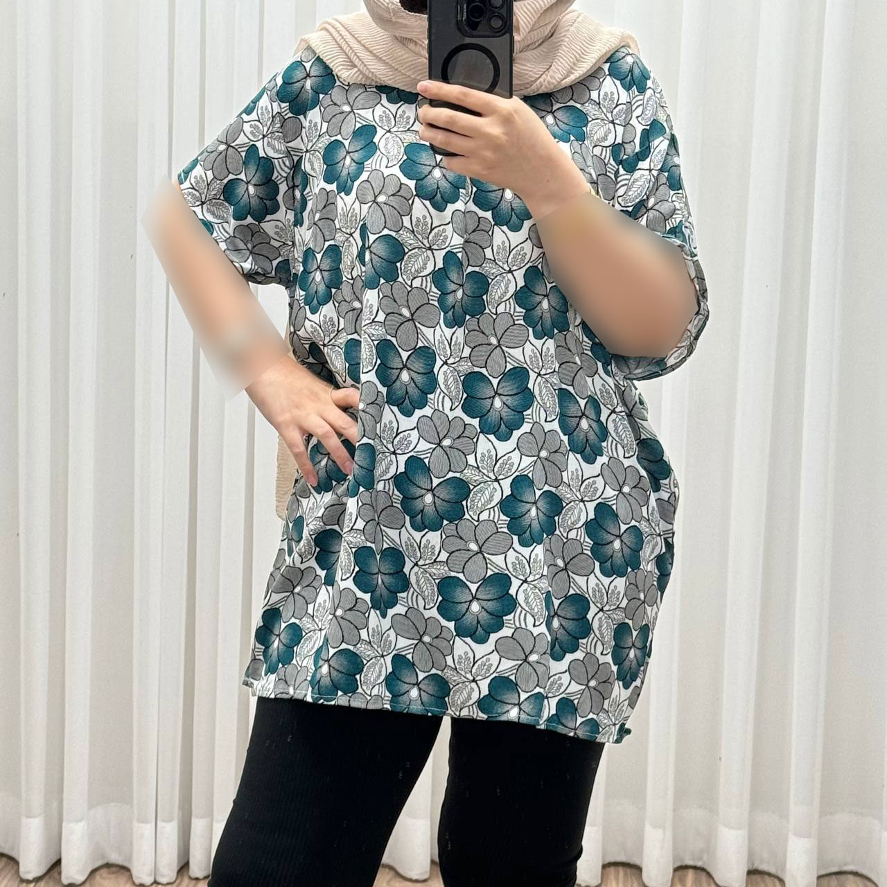 تیشرت نخی سایزبزرگ کد 1219 - سبزابی