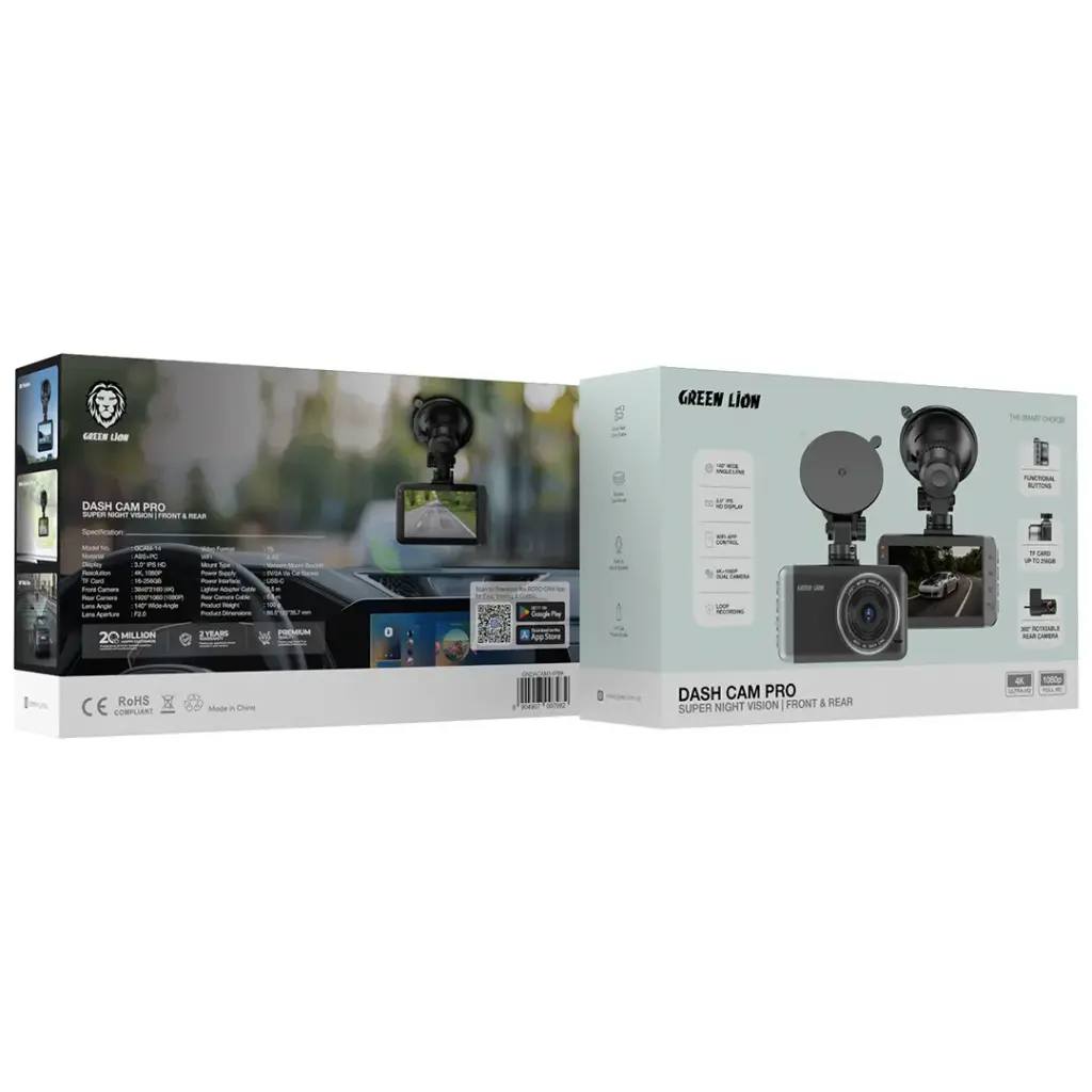 دوربین ثبت وقایع گرین لاین Green Lion Dash Cam Pro GNDACAM14PBK