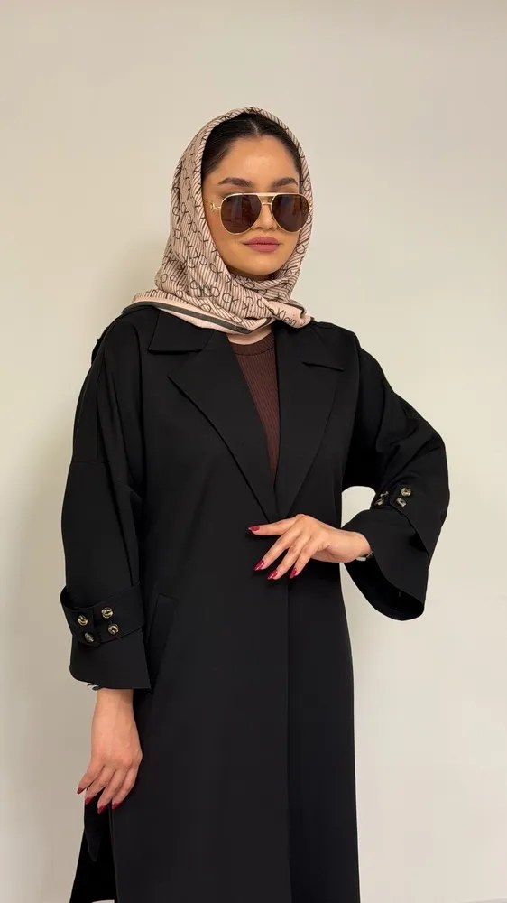 مانتو پشت دکمه مدل ژیکا
