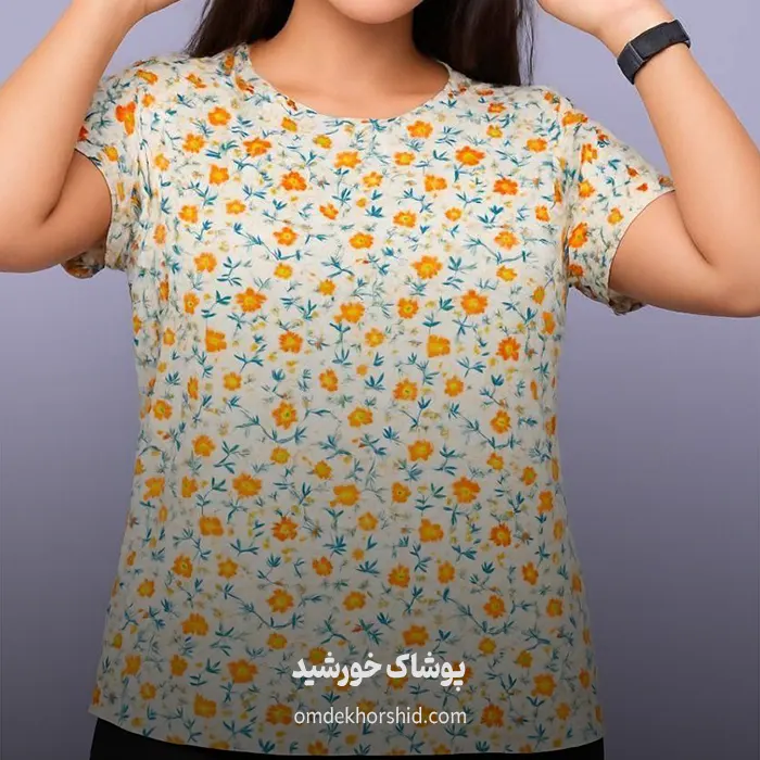 تیشرت نخی گلدار