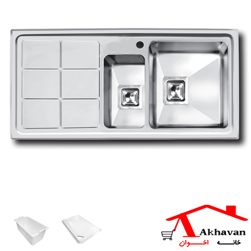 سینک ظرفشویی توکار کد 310S اخوان