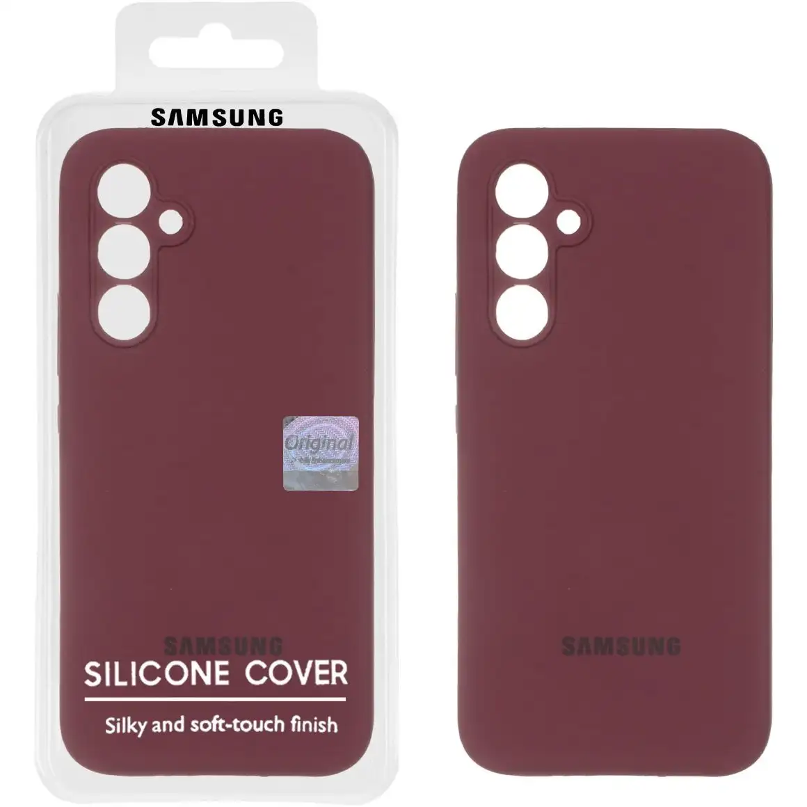 قاب سیلیکونی پاککنی اورجینال Master Quality سامسونگ Galaxy A54 مدل Silicone Cover (پکدار) - زرشکی