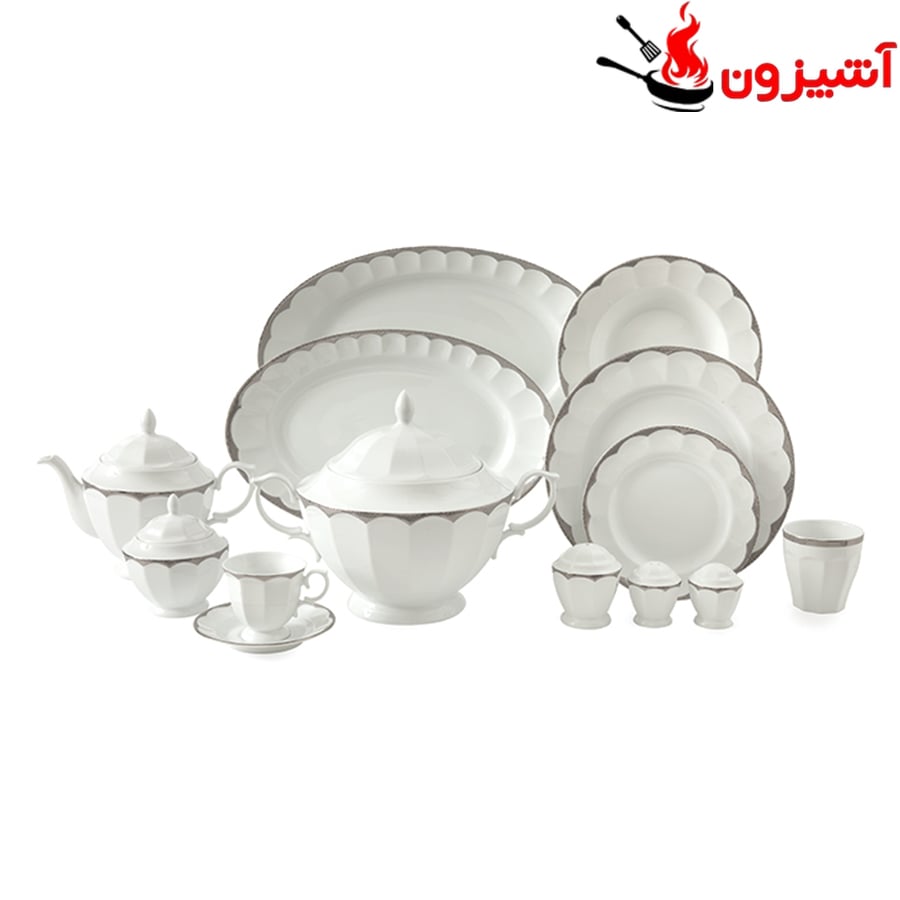سرویس 103 پارچه 12 نفره طرح ایساتیس پلاتینی