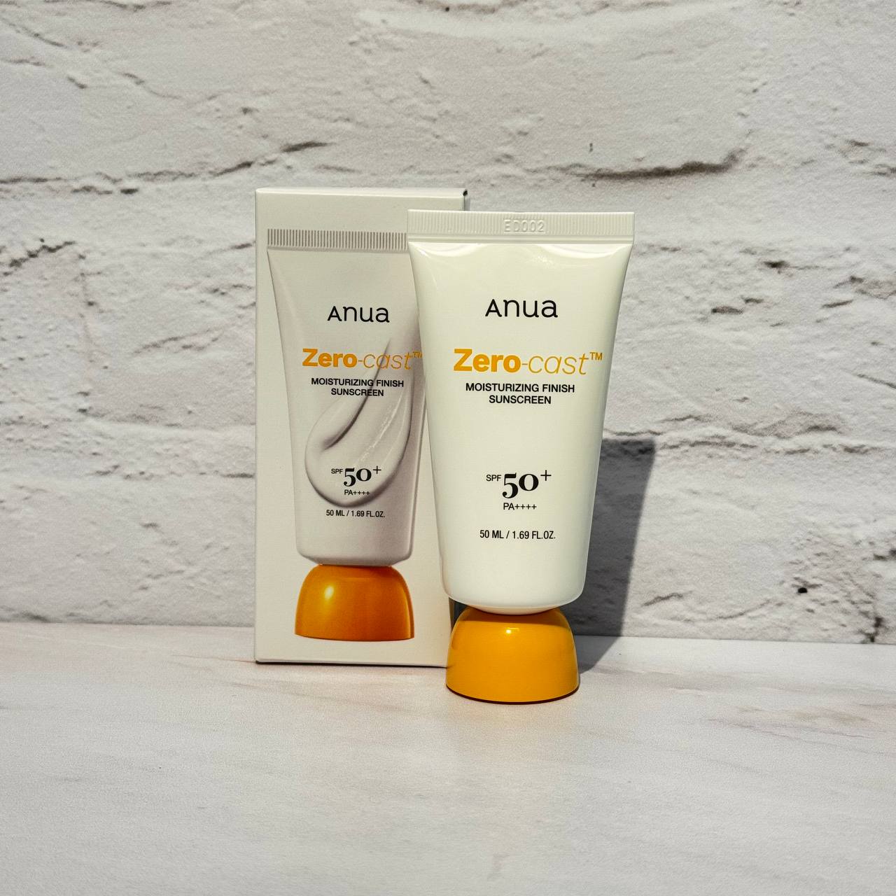 ضد آفتاب آبرسان سبک و بدون رد سفیدی آنوا 50 میل Anua Zero-Cast Moisturizing Finish Sunscreen SPF50+ PA++++