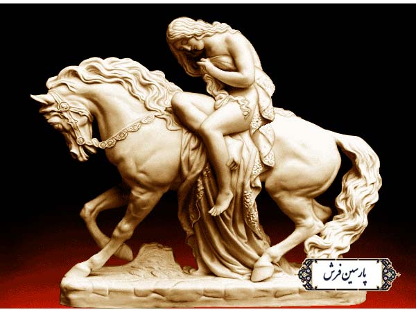 نخ و نقشه تابلو فرش تندیس لیدی گودیوا - کد NT4248