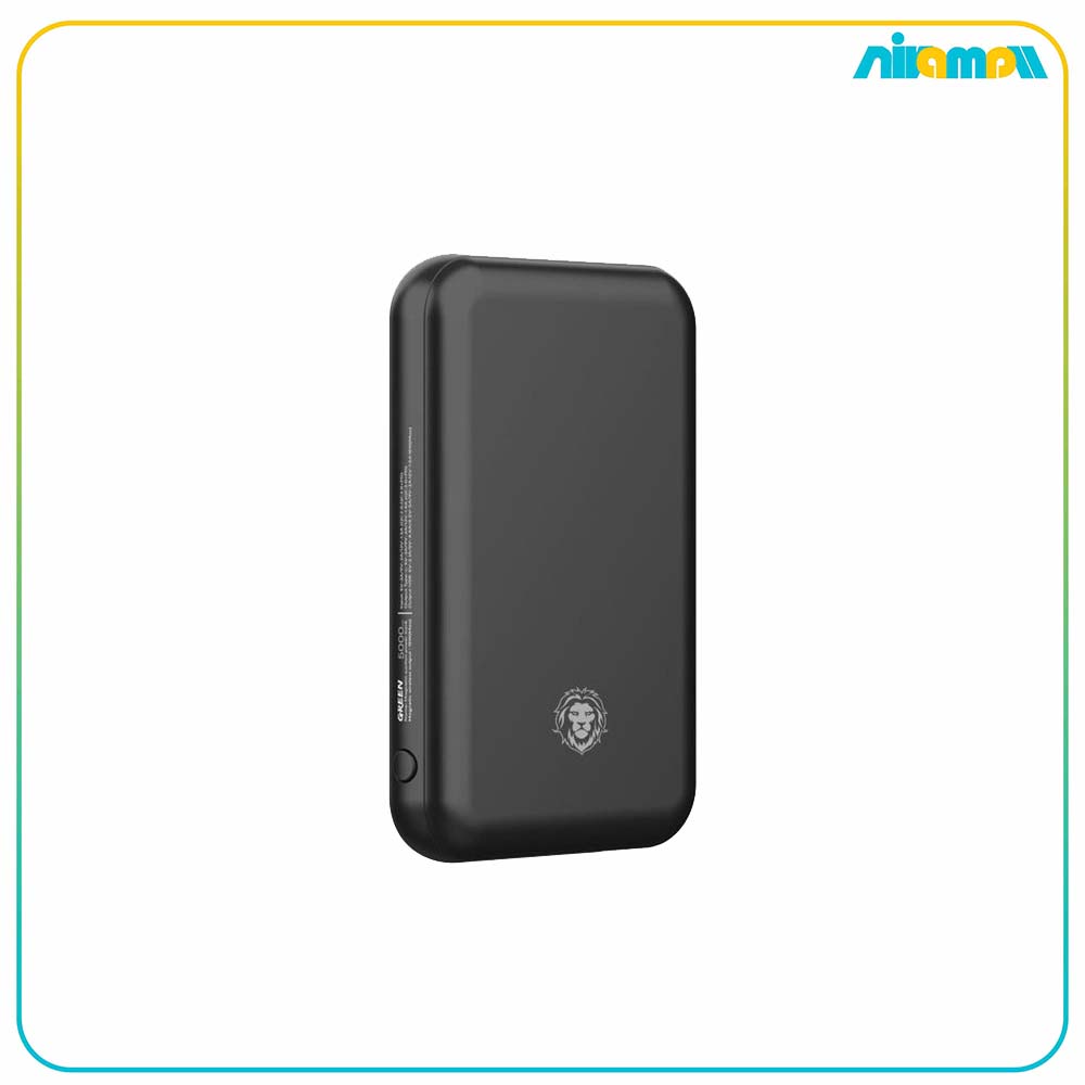 پاوربانک مغناطیسی گرین لاین مدل Magnetic Suction ظرفیت 5000 میلی آمپر