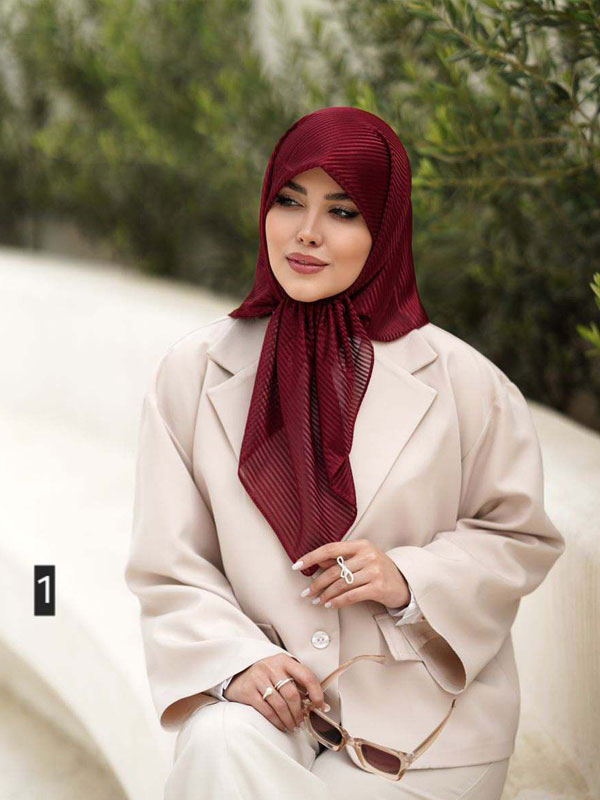روسری تکرنگ ژان ژان قواره کوچک کد ۷۲۰