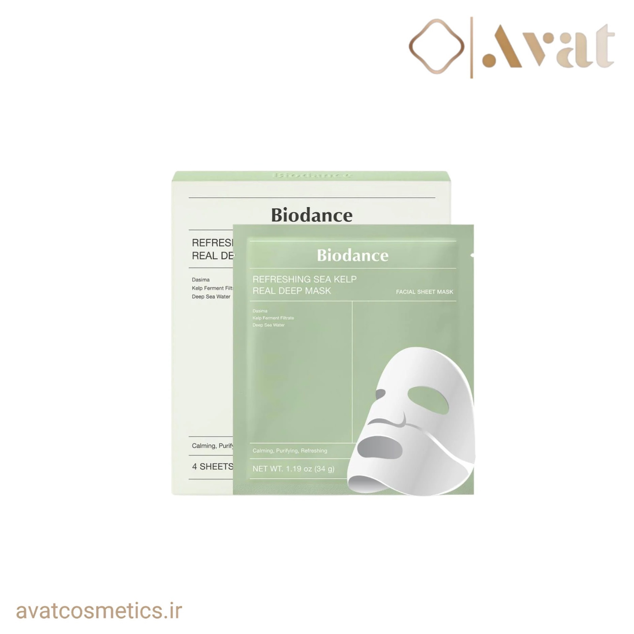 ماسک ورقه‌ای جلبک دریایی بیودنس | Biodance Refreshing Sea Kelp Real Deep Mask