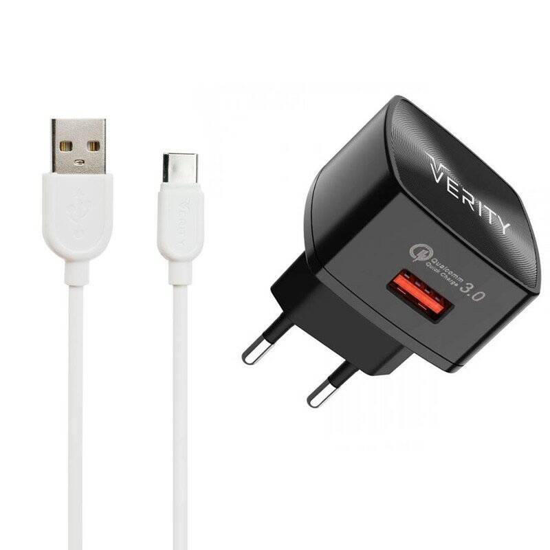 شارژر دیواری وریتی مدل AP-2118 به همراه کابل تبدیل USB-C