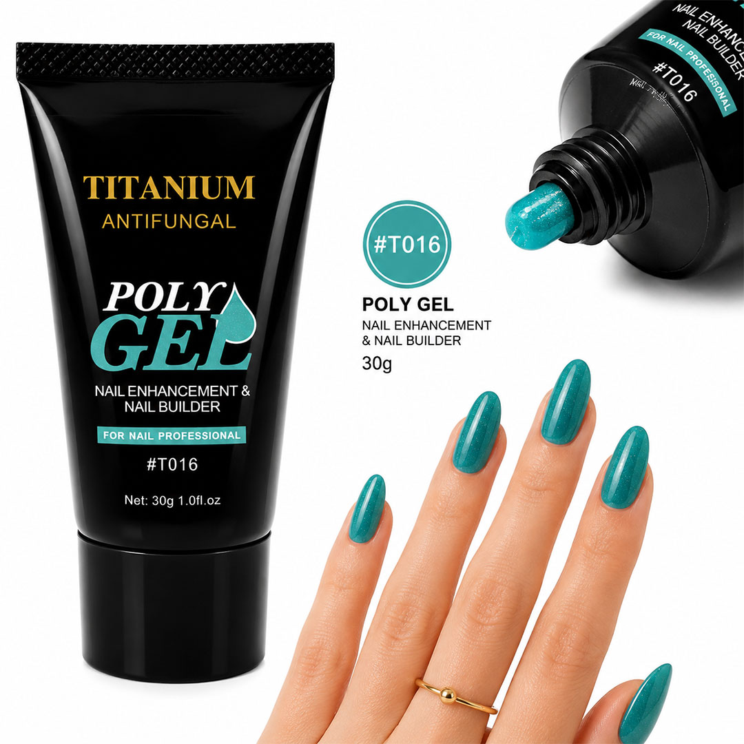 پلی ژل رنگی برند تیتانیوم حجم 30 گرم کد T016