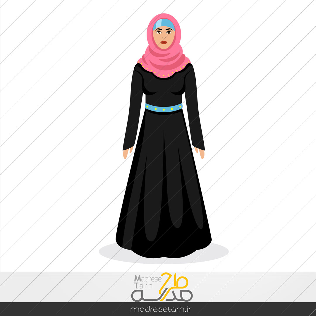 وکتور کاراکتر زن باحجاب