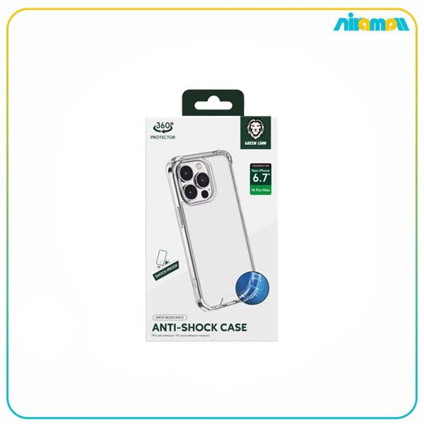 کاور شفاف گرین لاین مدل Green Rocky Series 360° مناسب برای گوشی موبایل IPhone 14 pro max
