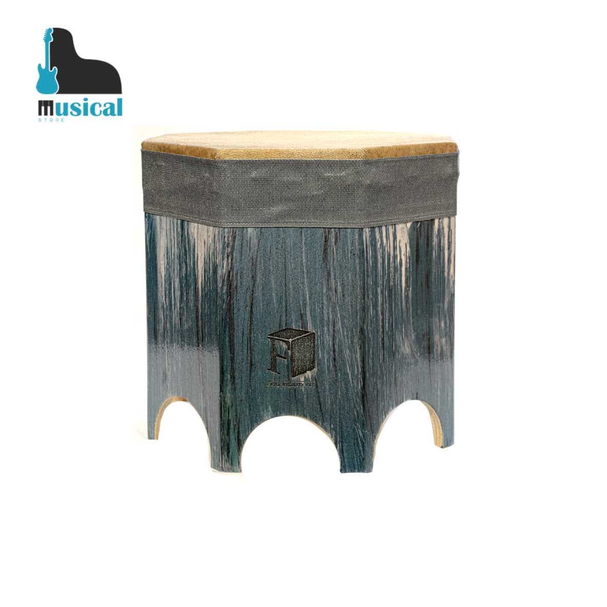 طبلک چوبی فیدا رنگ پتینه طوسی