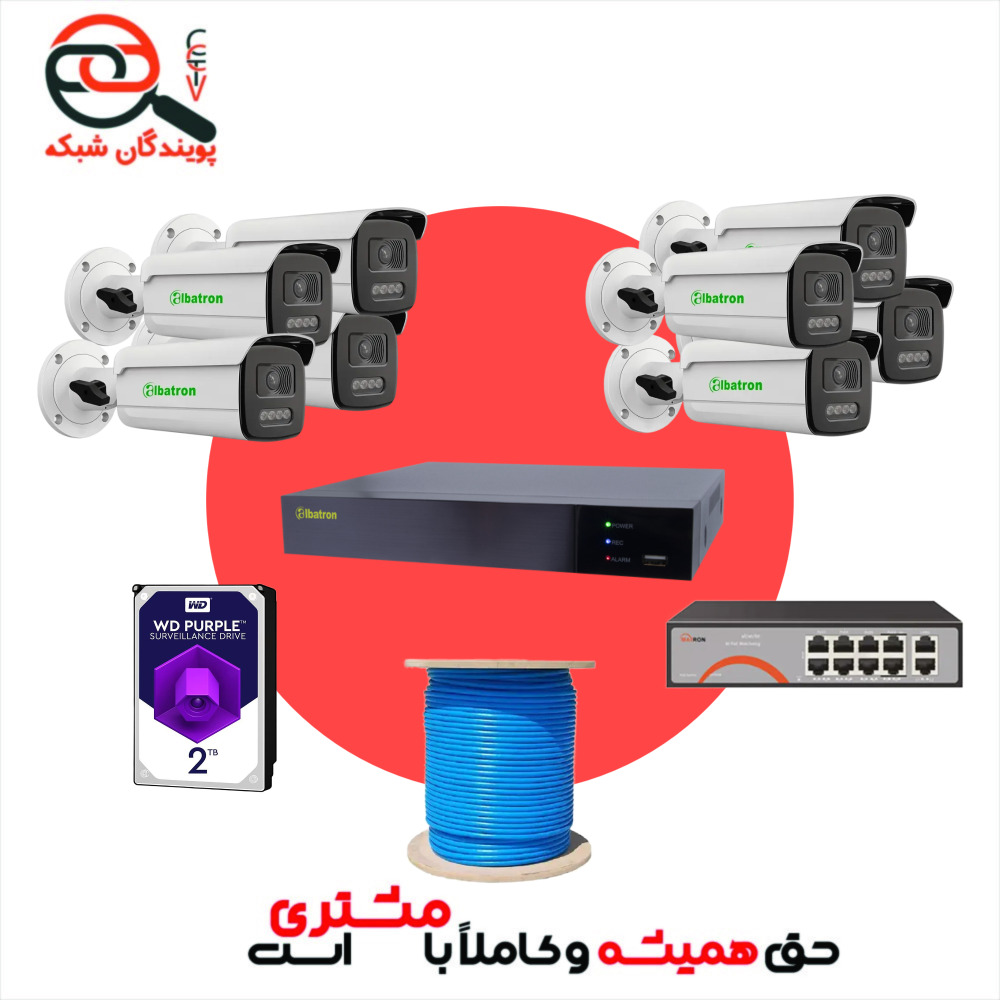 پکیج دوربین پلاک خوان شهرکی 8 عددی (سرعت 30 کیلومتر)