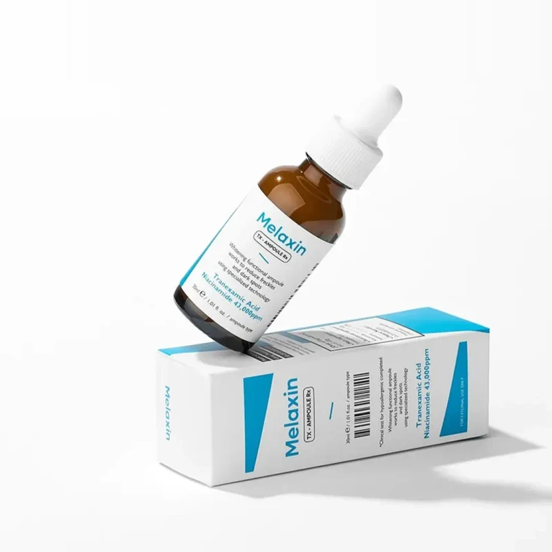 سرم ترانگزامیک اسید دکتر ملکسین Dr.Melaxin TX Ampoule حجم ۳۰ میل | ضد لک، روشن‌کننده، کاهش جای جوش و یکدست‌کننده پوست