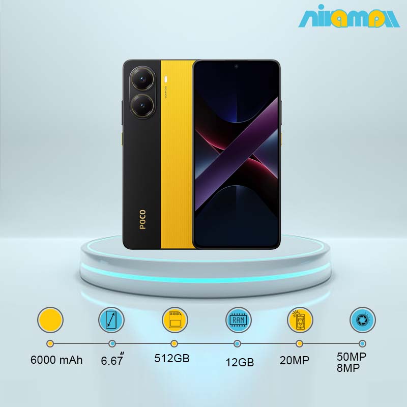 گوشی موبایل شیائومی مدلPoco X7 pro 5G دو سیم کارت ظرفیت 512 گیگابایت و رم 12 گیگابایت