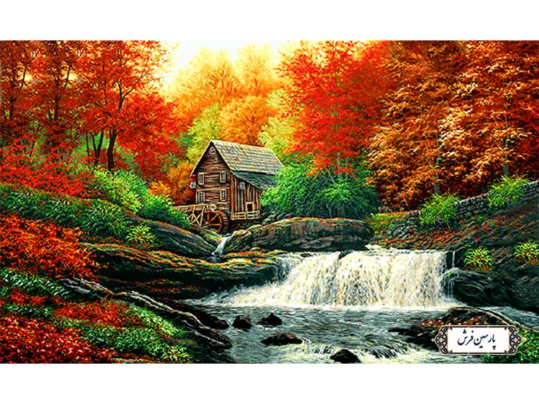 نخ و نقشه تابلو فرش طرح آغاز فصل خزان - کد NV801