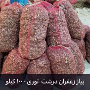 پیاز زعفران عمده کشت خاکی 1 تن (توری)
