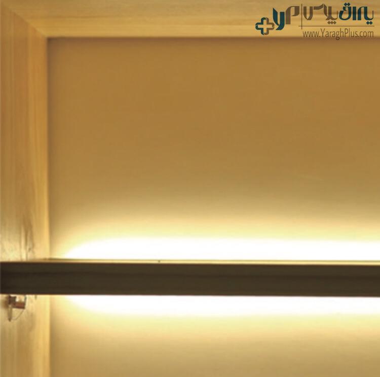 چراغ LED داخل کمد و کابینت پشت شلف چوبی با نور دو طرفه فانتونی