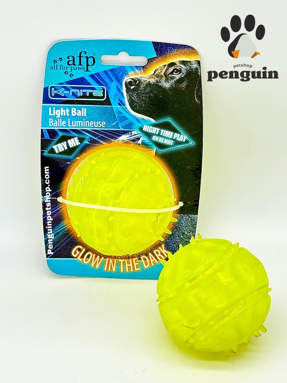 اسباب بازی سگ توپ بال دار شبرنگ ای اف پی GLOWING FLOPPY BALL