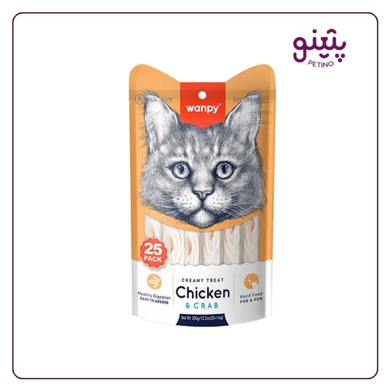 بستنی گربه ونپی با طعم مرغ و خرچنگ