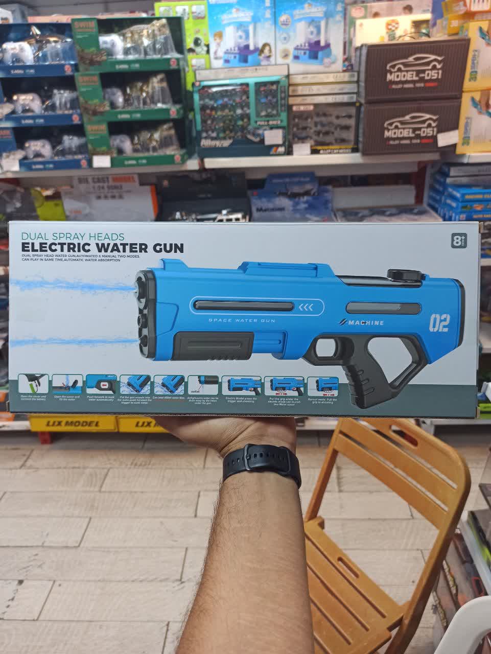 تفنگ آب پاش رگباری شارژی،چراغ دار مکش دار