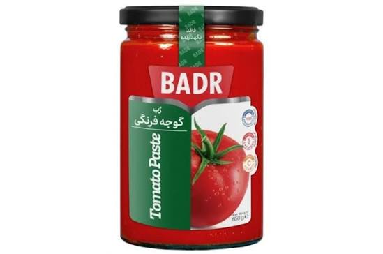 رب گوجه فرنگی شیشه ای بدر 650گرمی