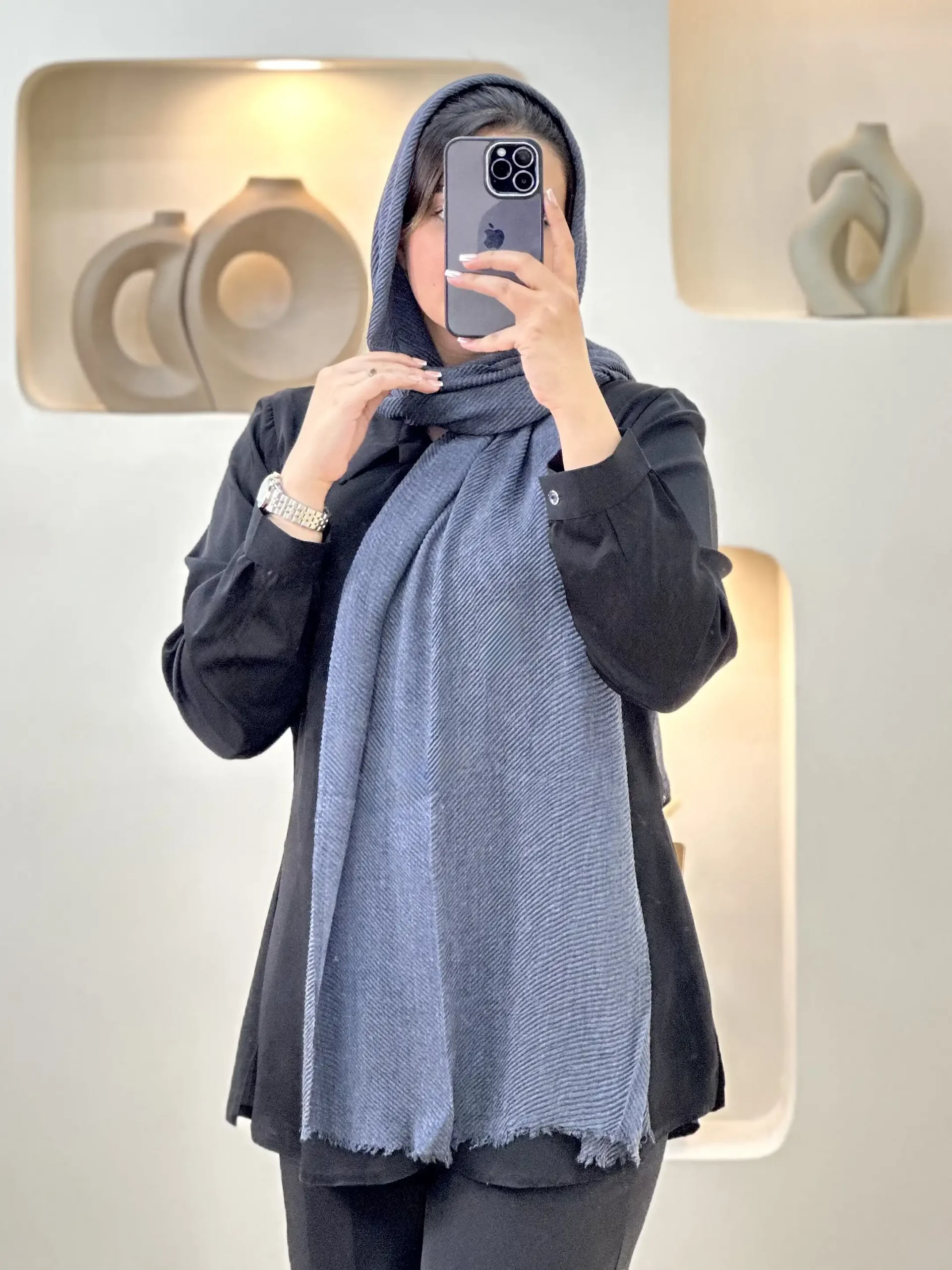 شال زارا-2133 - طوسی