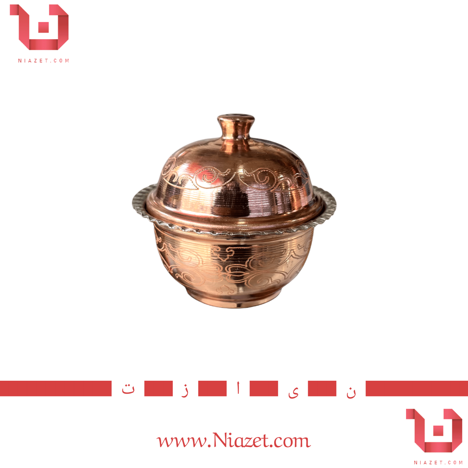 قندان مسی لیزری بدون پایه