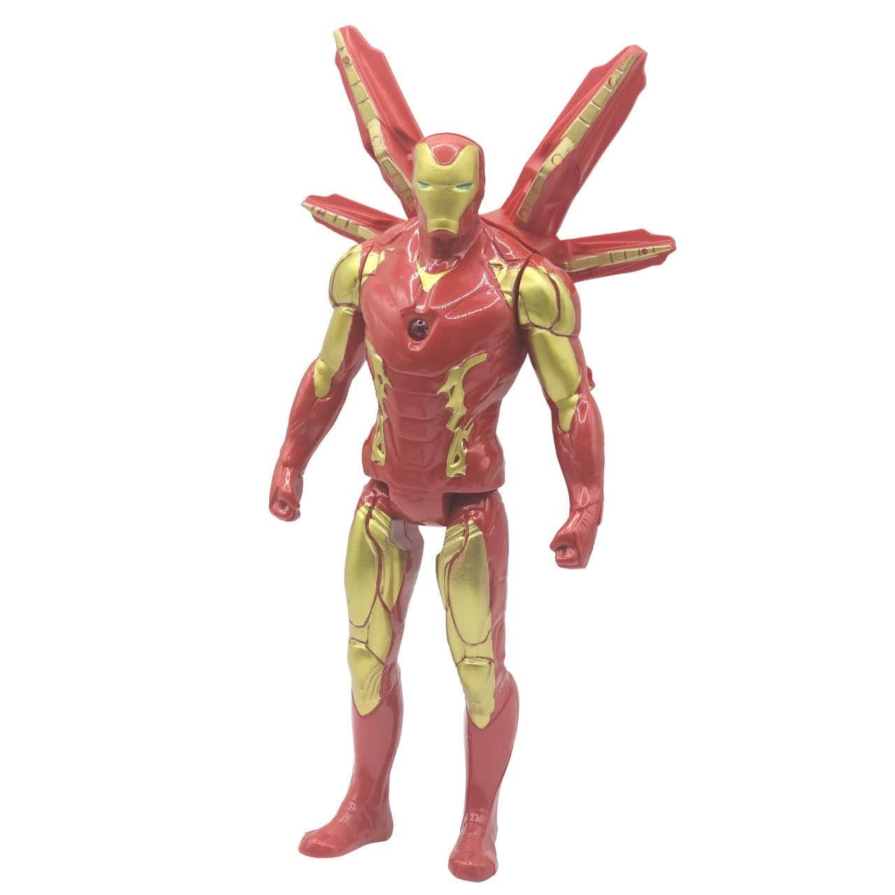 فیگور ناب سل طرح مرد آهنی مدل آیرون من چراغدار کد Light-up Iron Man figure naab001 ارتفاع 18 سانتیمتر