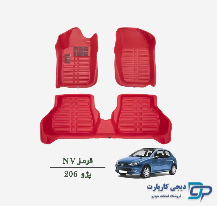 کفپوش پنج بعدی NV پژو 206