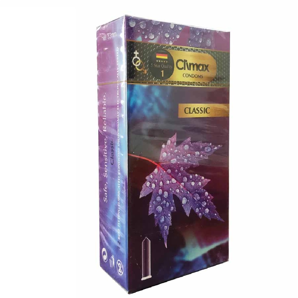 کاندوم ساده کلایمکس مدل Classic بسته 12 عددی