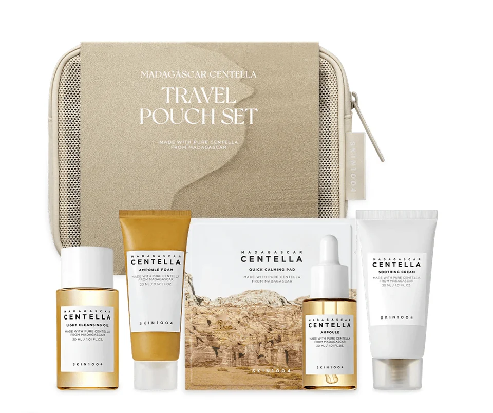 پک مراقبت پوست سنتلا ماداگاسکار SKIN1004 Madagascar Centella Travel Pouch Set | ۵ محصول مینی + کیف مسافرتی