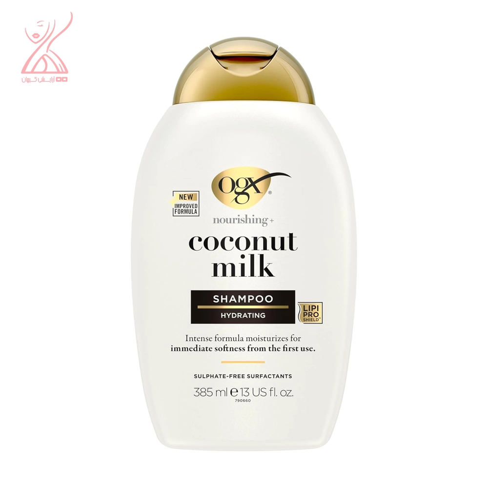 شامپو آبرسان شیر نارگیل او جی ایکس ogx coconut milk hydrating shampoo