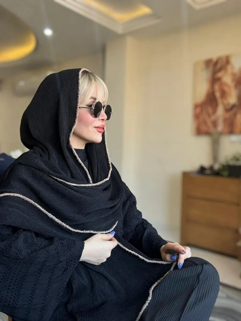 شال برشکا حاشیه پشمی