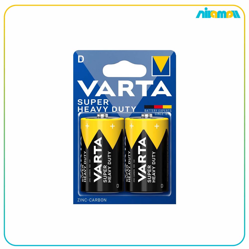 باتری زینک کربن وارتاسایز بزرگ(D) Varta Heavy Duty (2عددی)
