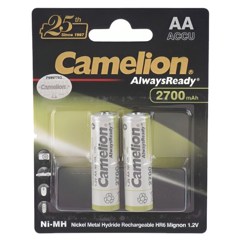 باتری قلمی کملیون مدل AlwaysReady AA 2700mAh  دوتایی