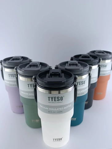 تراول ماگ تامبلر برند TYESO (تایسو) - کار وارداتی و اورجینال - ظرفیت 600 میلی لیتر