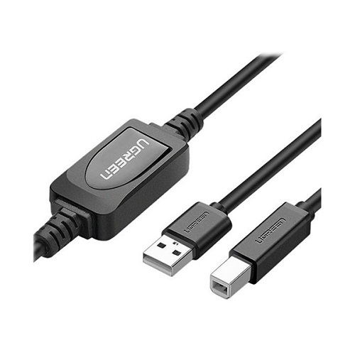 کابل پرینتر اکتیو USB 2.0 یوگرین مدل US122-10362 طول 15 متر