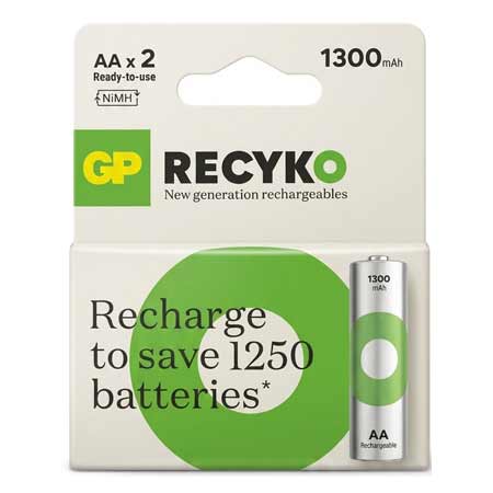 باتری قلمی شارژی (GP Recharge to save 1250 batteries)