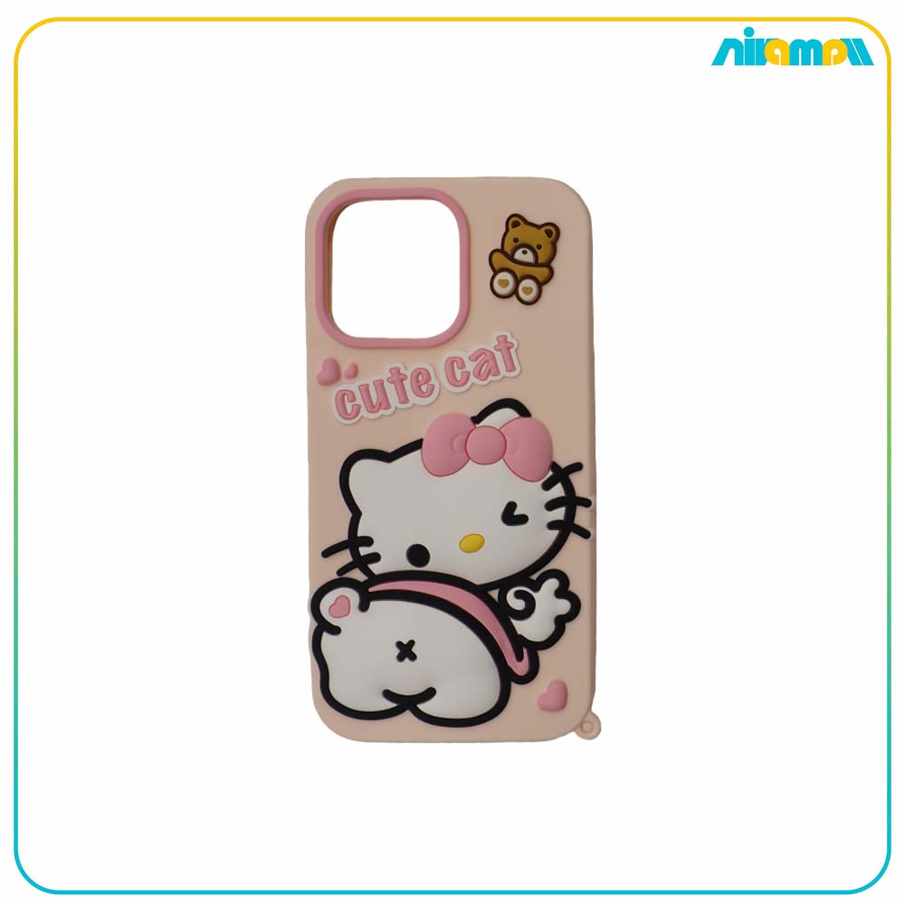 کاور سیلیکونی طرح (cutecat) kitty مناسب برای گوشی iphone 14 promax