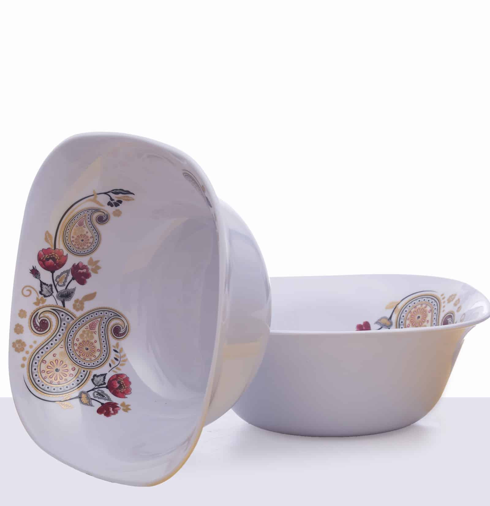 کاسه قدح چهارگوش طرح ترمه