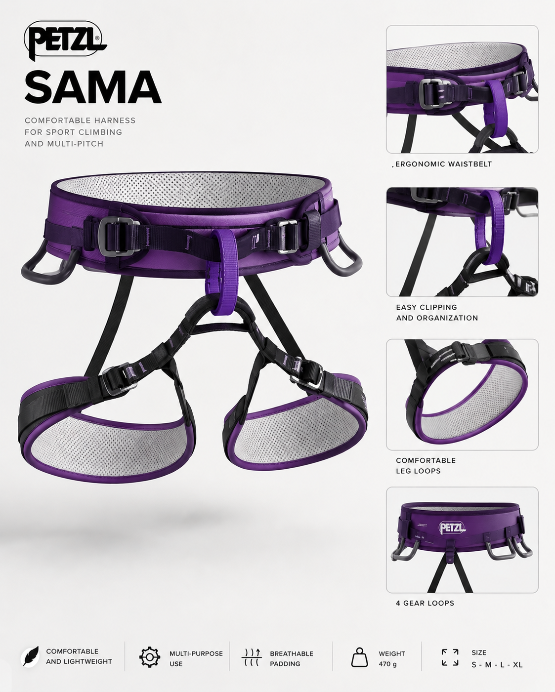 هارنس سنگنوردی ساما پتزل (تولید 2024) PETZL SAMA