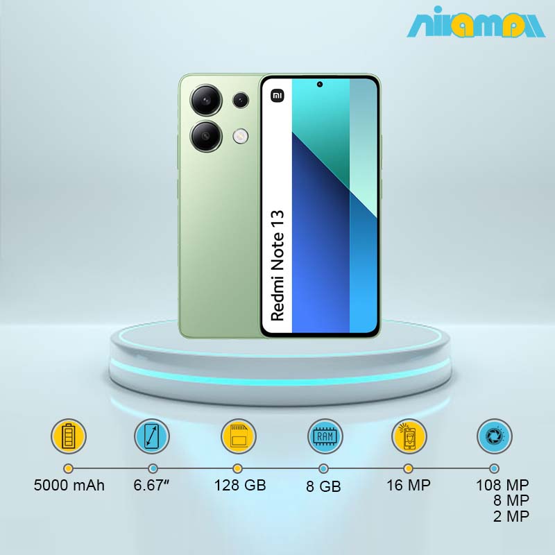 گوشی موبایل شیائومی مدل Redmi Note 13 دوسیم کارت ظرفیت 128 گیگابایت و رم 8 گیگابایت