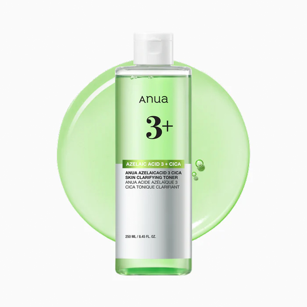 تونر شفاف کننده آزلائیک اسید و 3 سیکا آنوا 250 میل ANUA Azelaic Acid 3 Cica Skin Clarifying Toner