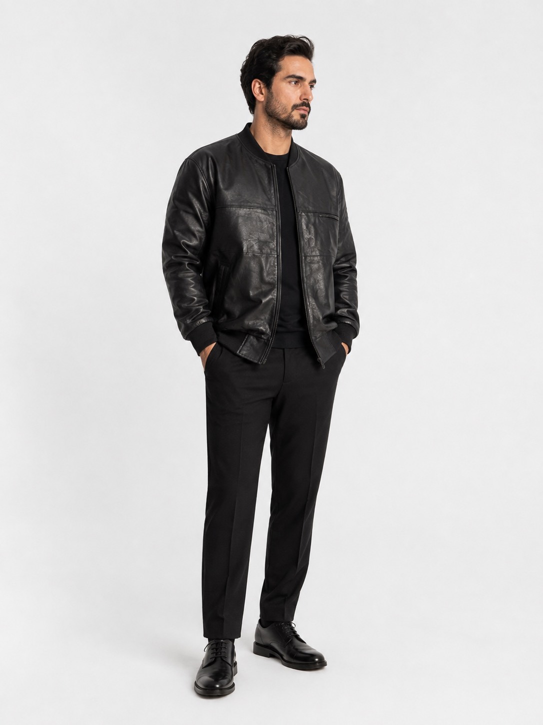 کت چرم طبیعی اورجینال برند (REAL LEATHER) کد 0319